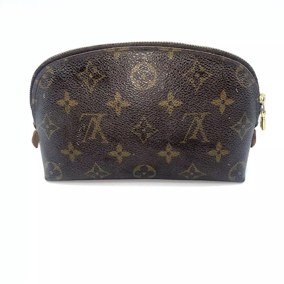 Louis Vuitton Cosmetic Bag Brown Canvas Monogram Cosmetique Pouch M47515 LV - Picture 2 of 16